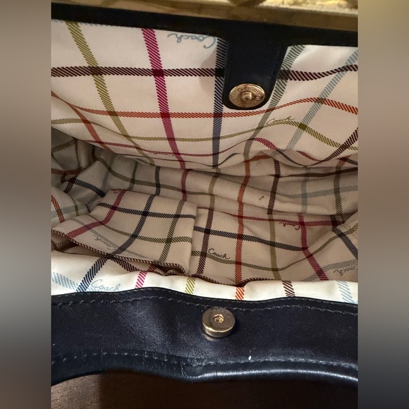 Coach Ergo Framed Black Pleated Kisslock Bag - Picture 8 of 13